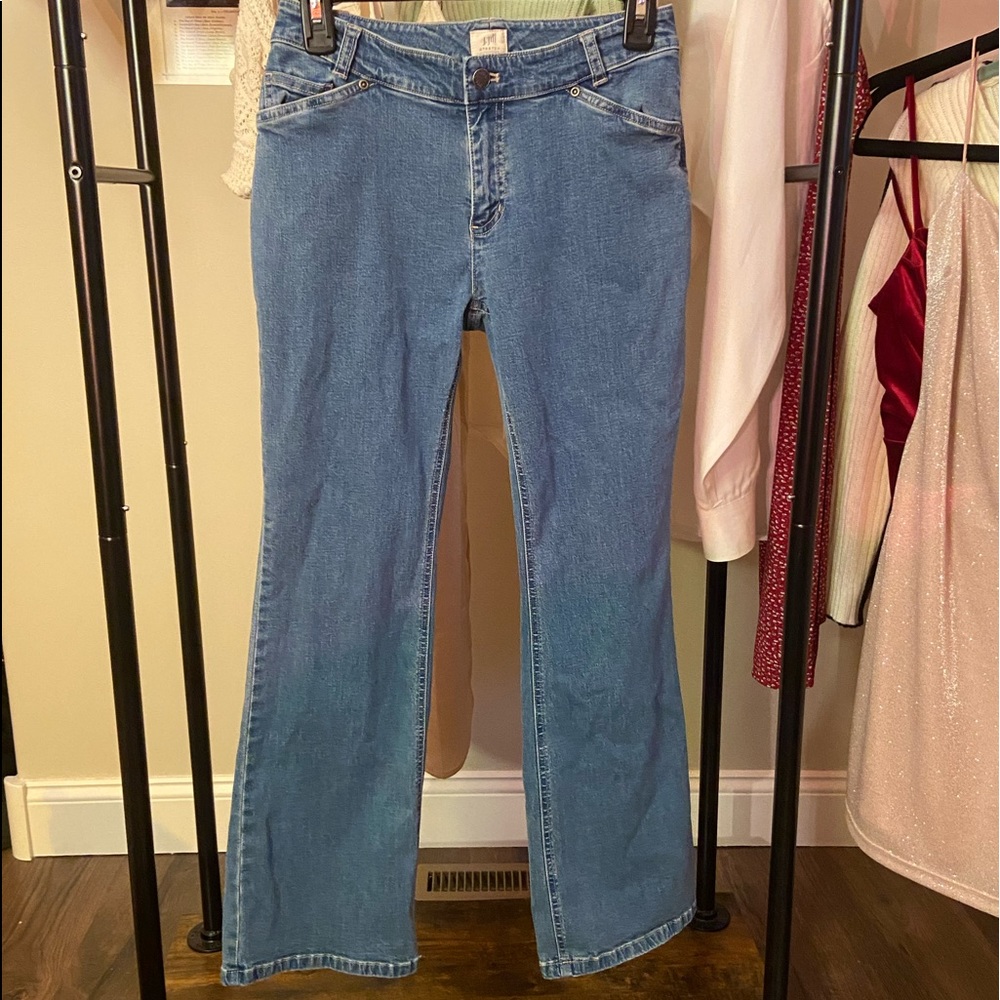 j jill low rise flare jeans